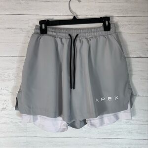 APEX ApexLite 3.0 Men’s XL Lined Moisture Wicking Training Shorts gray